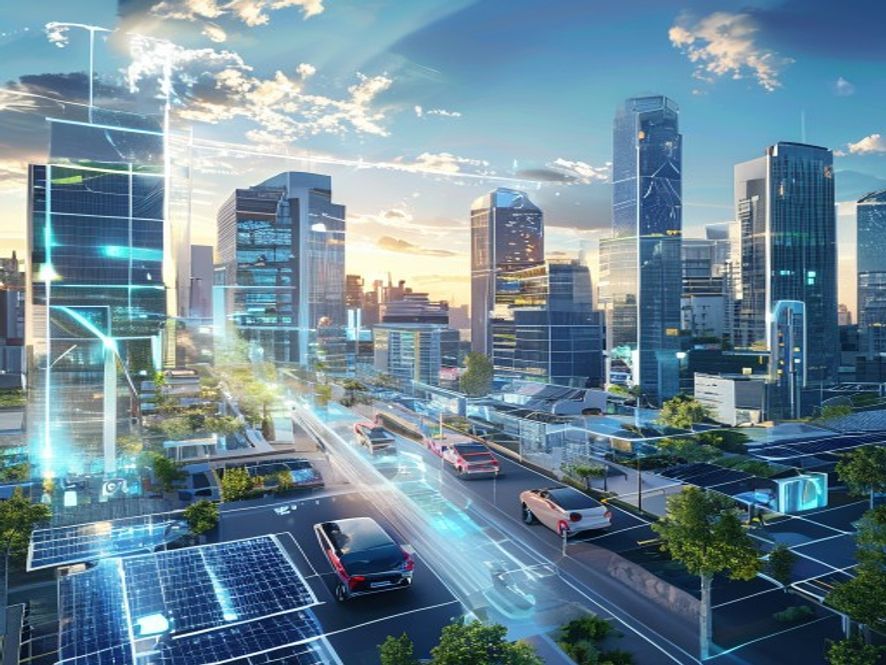 Future applications of integrated PV storage in smart urban environments.