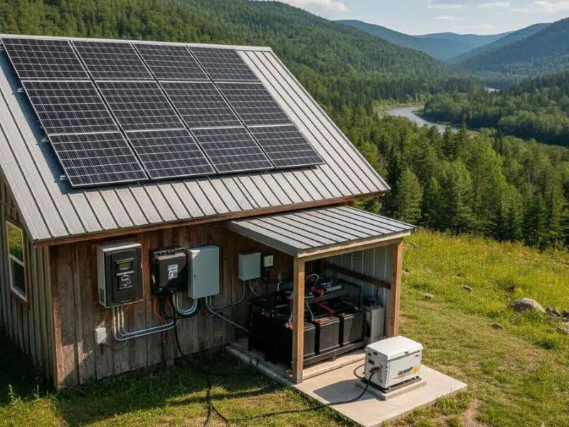 Completely Off Grid Solar System With Batteries